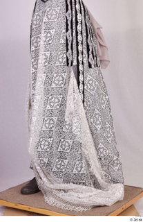  Photos Woman in Historical Dress 101 18th century historical clothing lower body silver skirt 0002.jpg